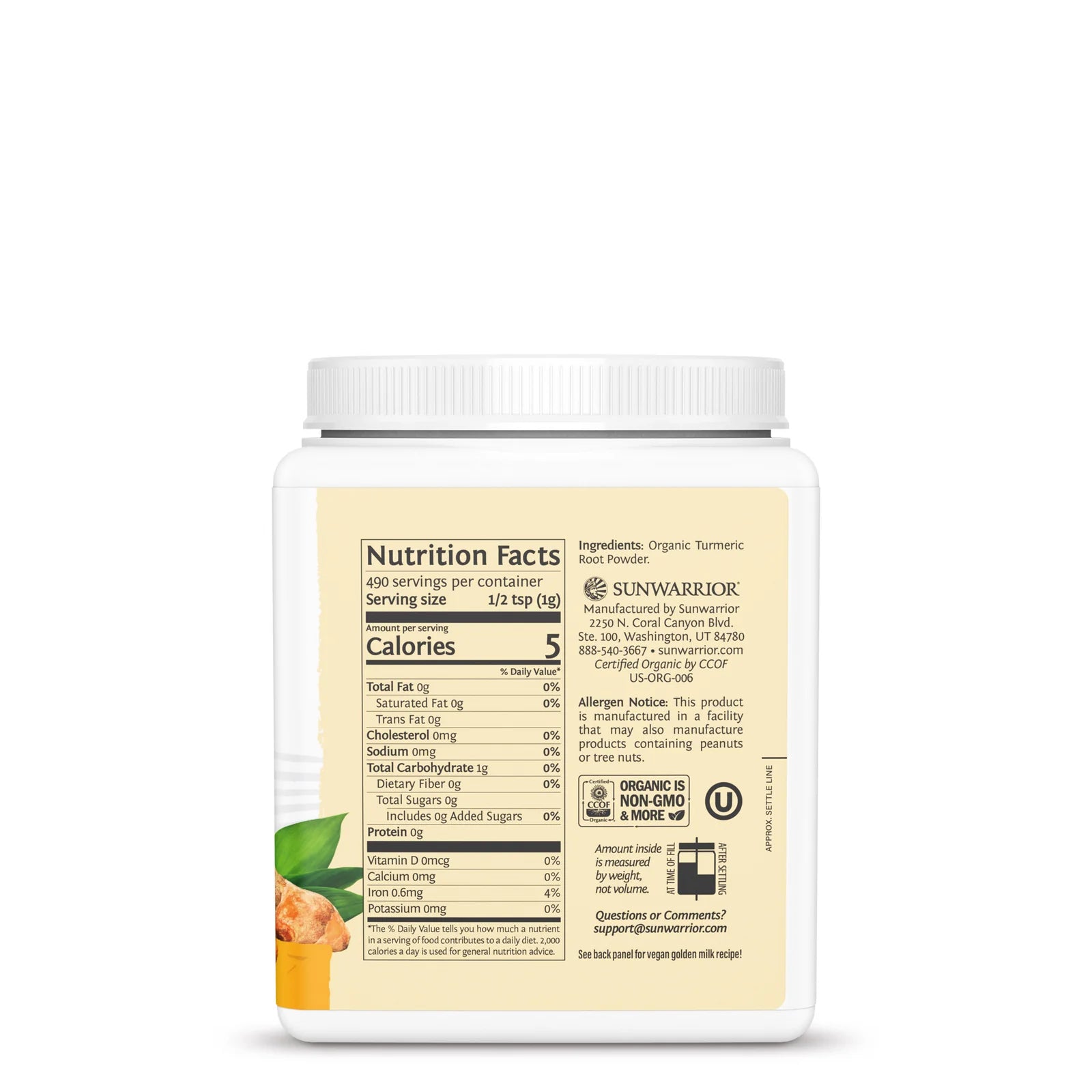 Sun Warrior Harvest - Turmeric Powder - 490g