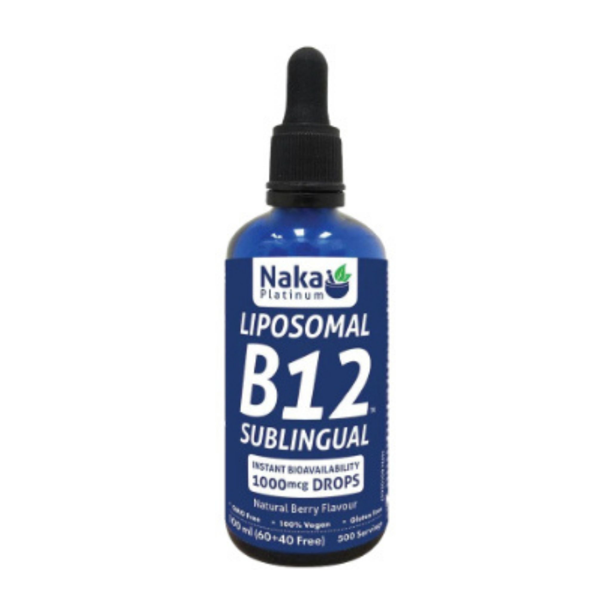 Naka - Liposomal B-12 Sublingual - 1000mcg Berry Drops 100ml