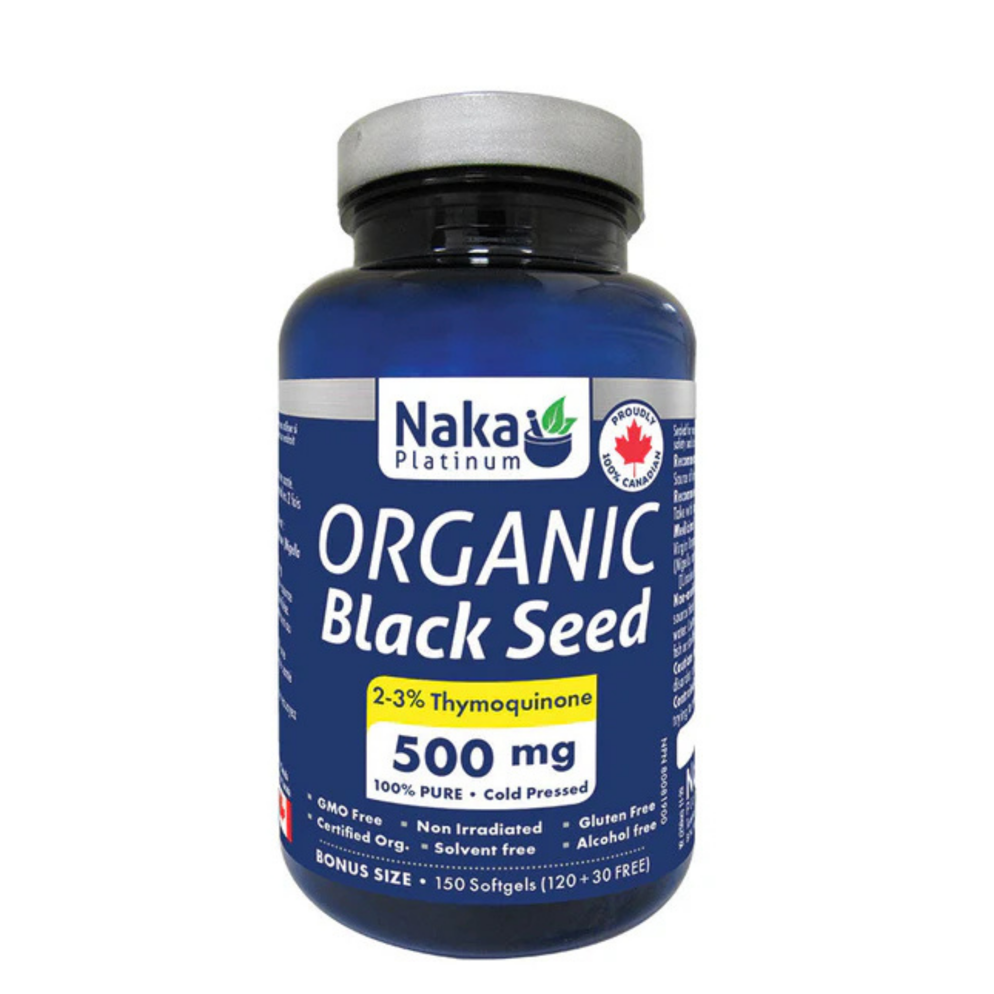 Naka - Organic Black Seed - 500mg 150 Softgels