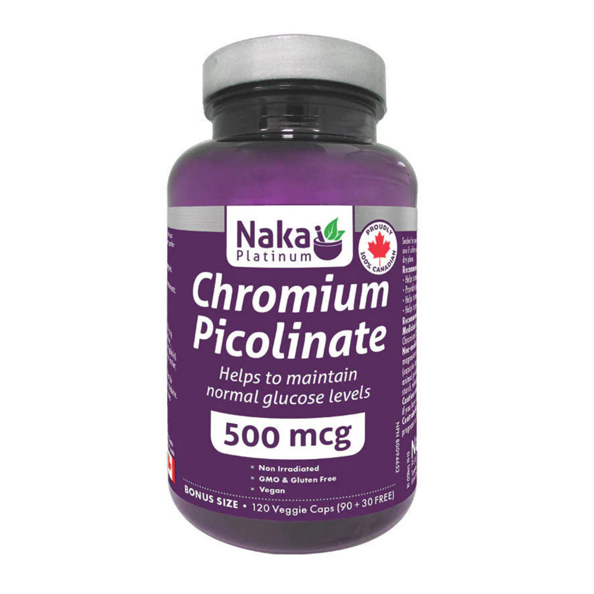 Naka - Chromium Picolinate - 500mg 120 Veg Capsules