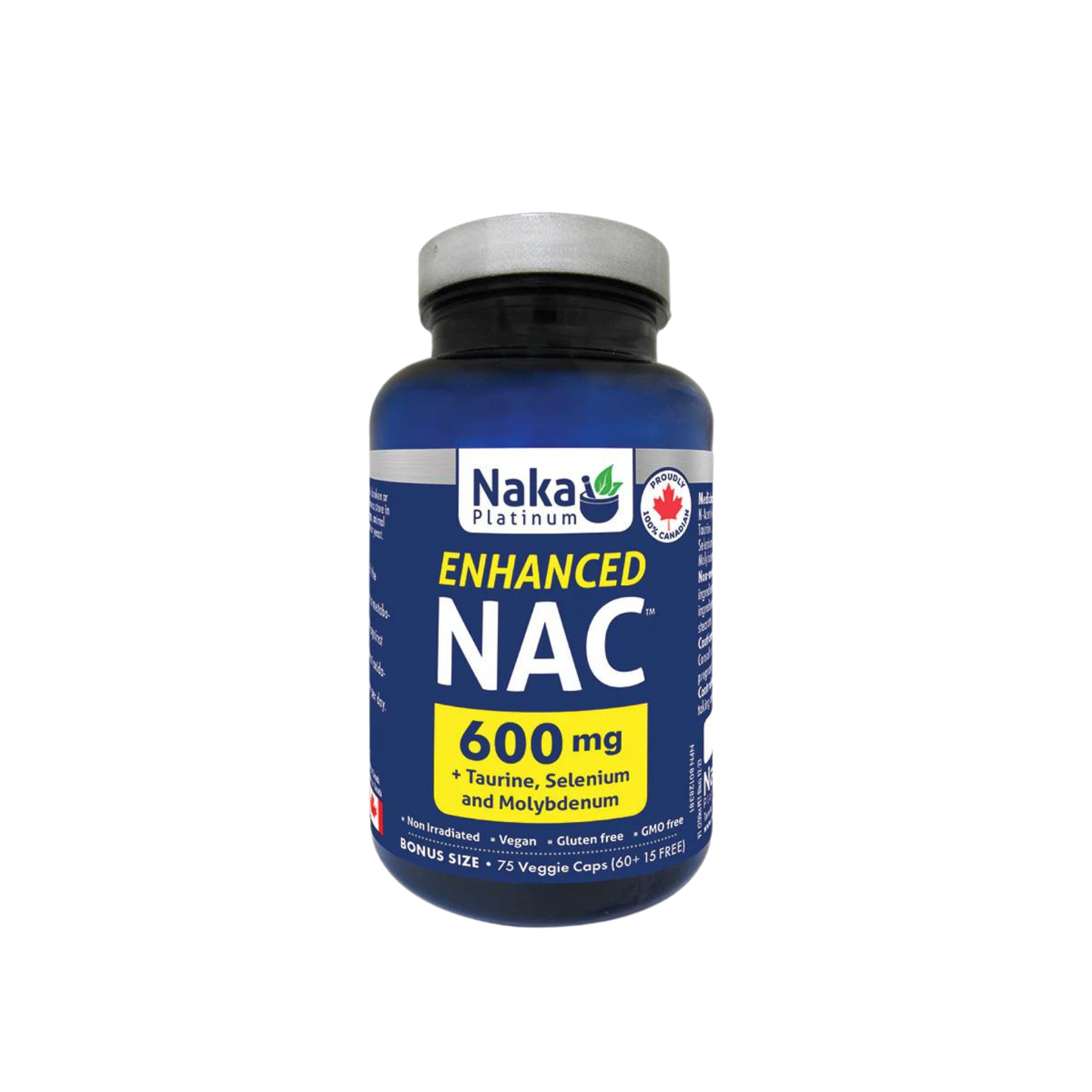 Naka - Enhanced NAC - 600mg 75 Veg Capsules