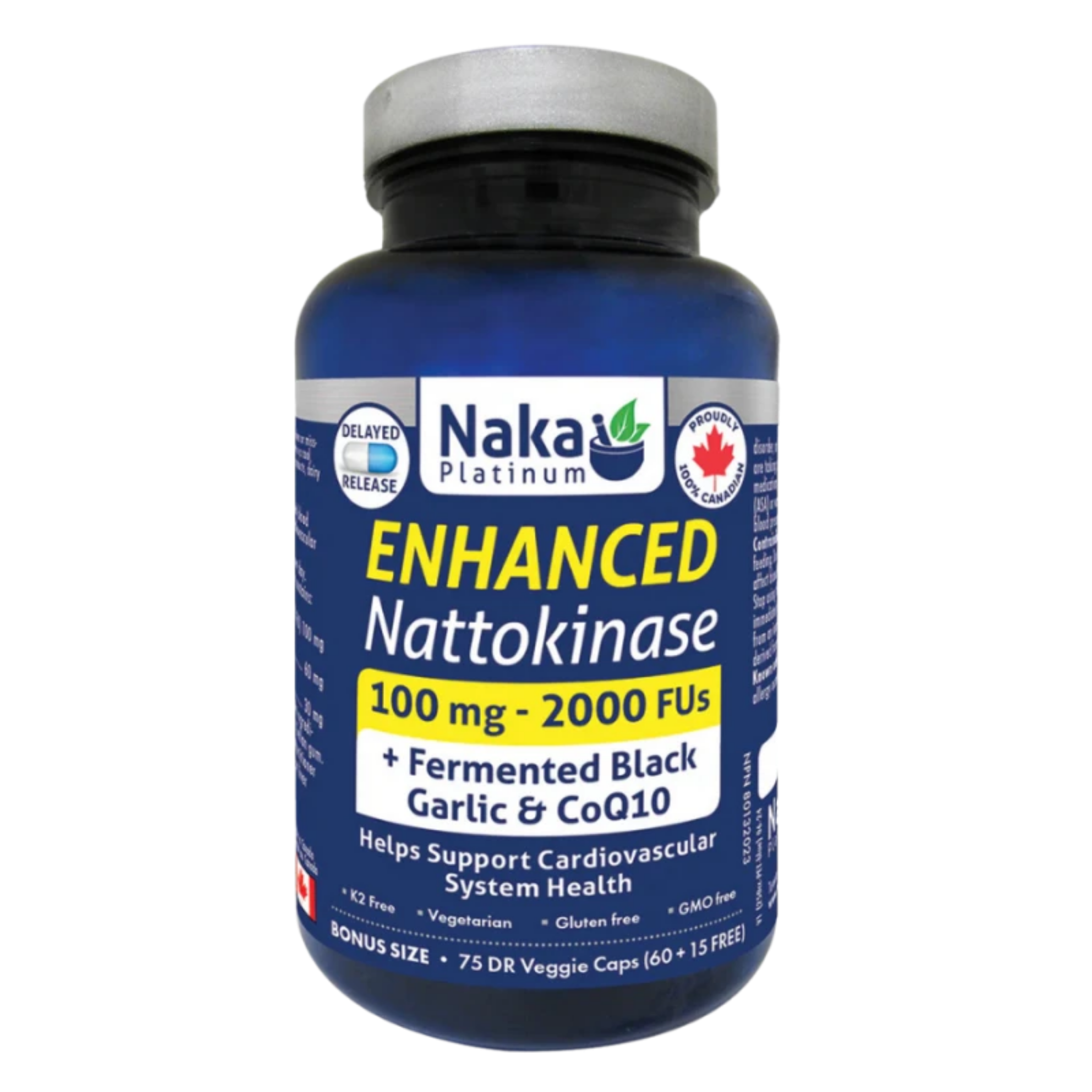 Naka - Enhanced Nattokinase - 100mg Veg Capsules