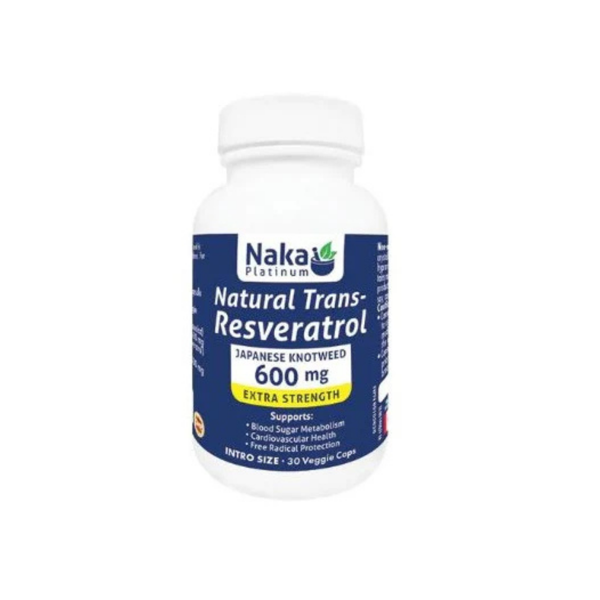 Naka - Natural Trans-Resveratrol - 600mg Veg Capsules