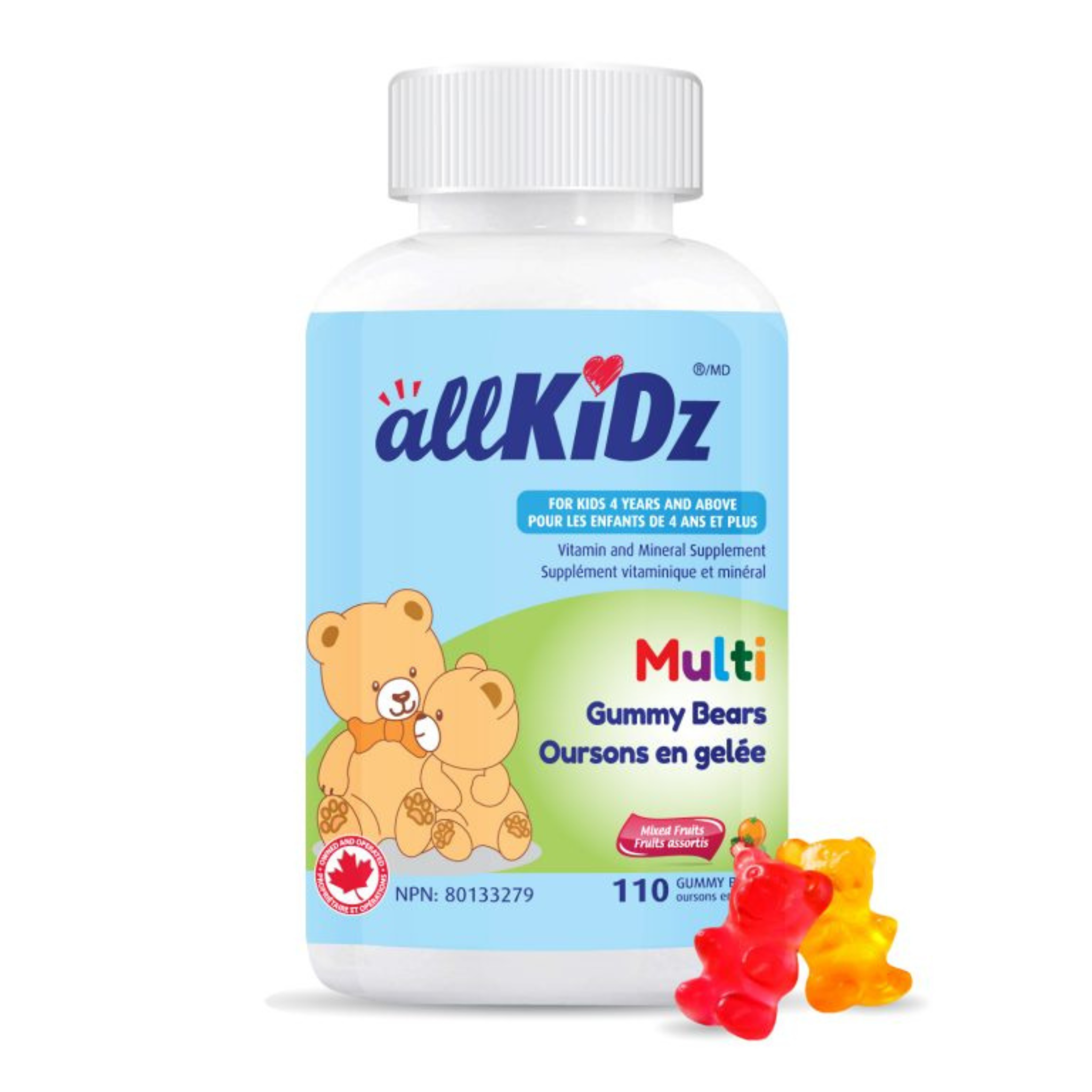 AllKidz® - Multi Gummy Bear - 110 Capsules