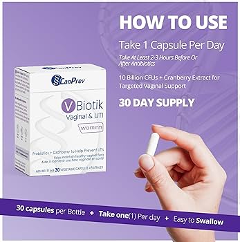 CanPrev - V Biotik Vaginal & UTI - 30 Veg Capsules