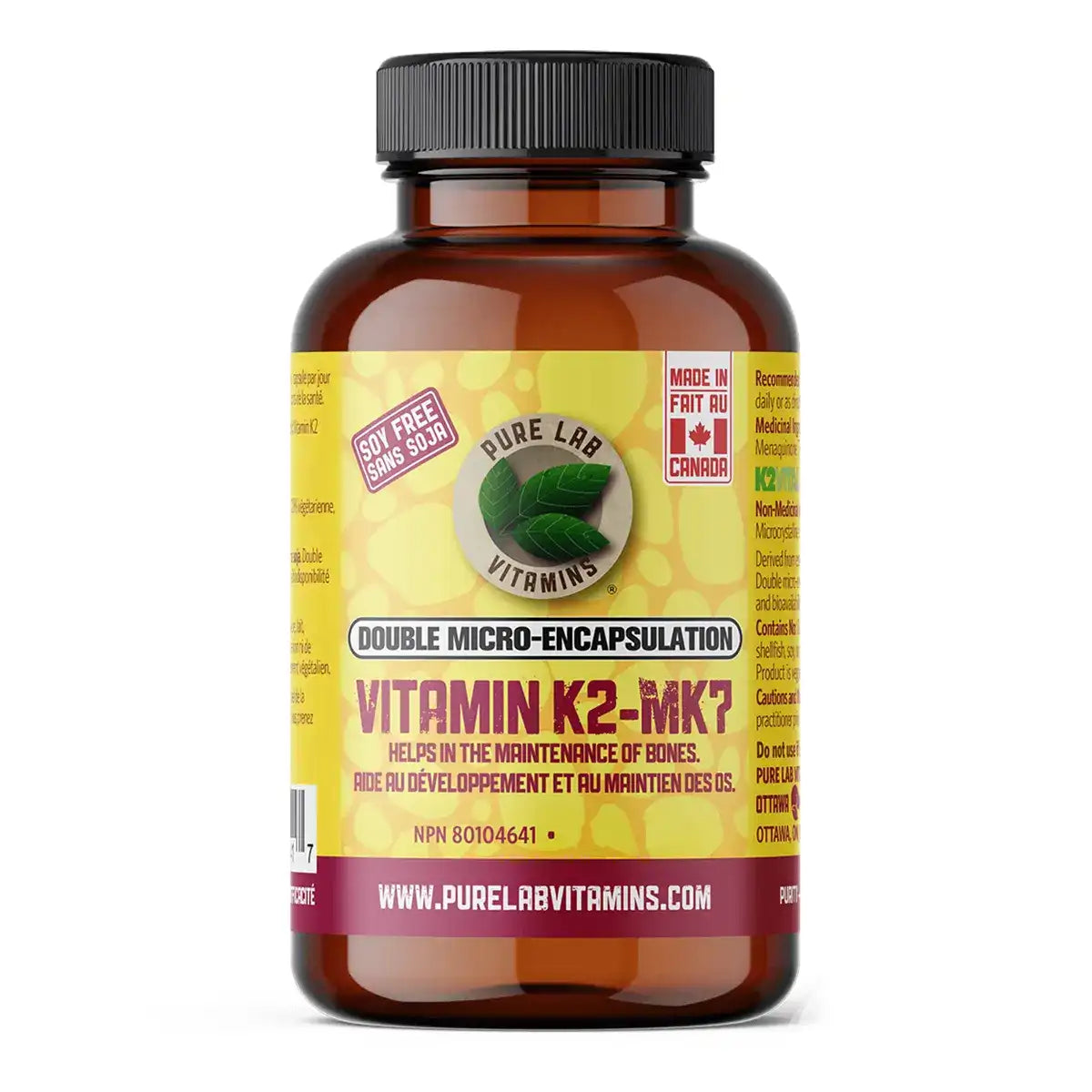 Pure Lab Vitamins - Vitamin K2-MK7 - Veg Capsules