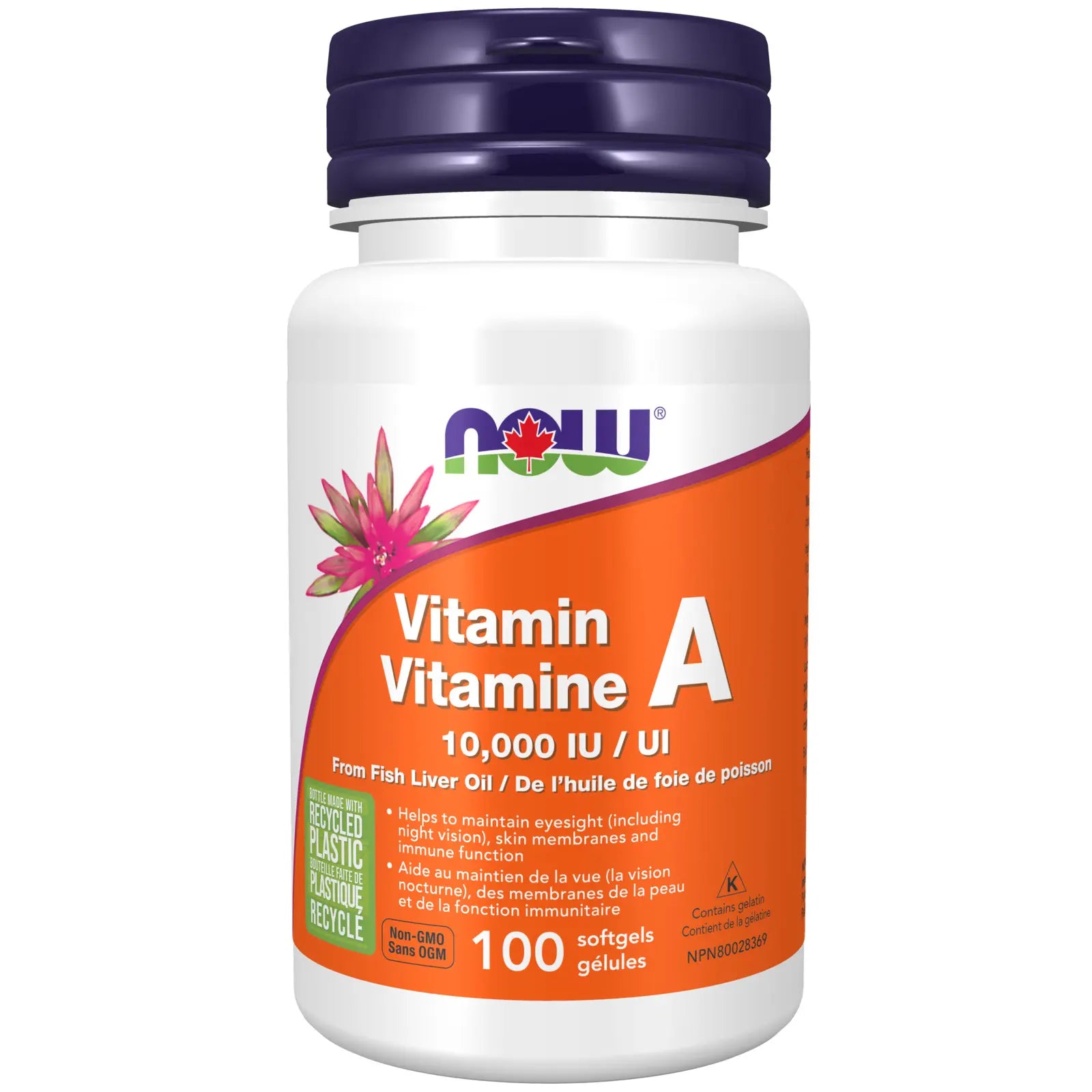 Now - Vitamin A - 10,000IU 100 Softgels