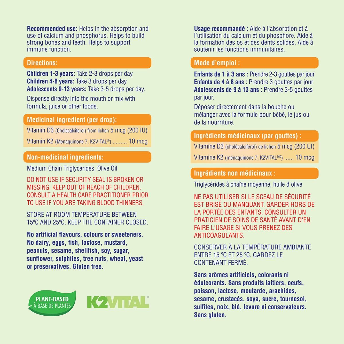 AllKidz® - Vegan Vitamin D3 & K2 - Liquid 5ml