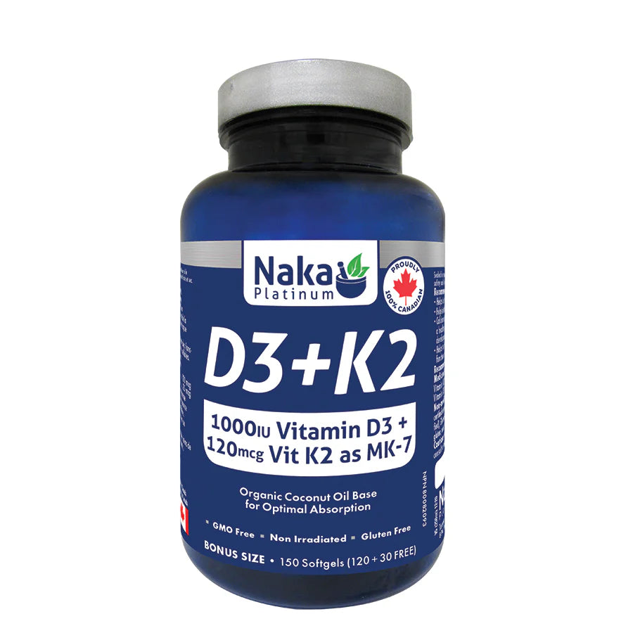 Naka - D3 + K2 - 150 Softgels