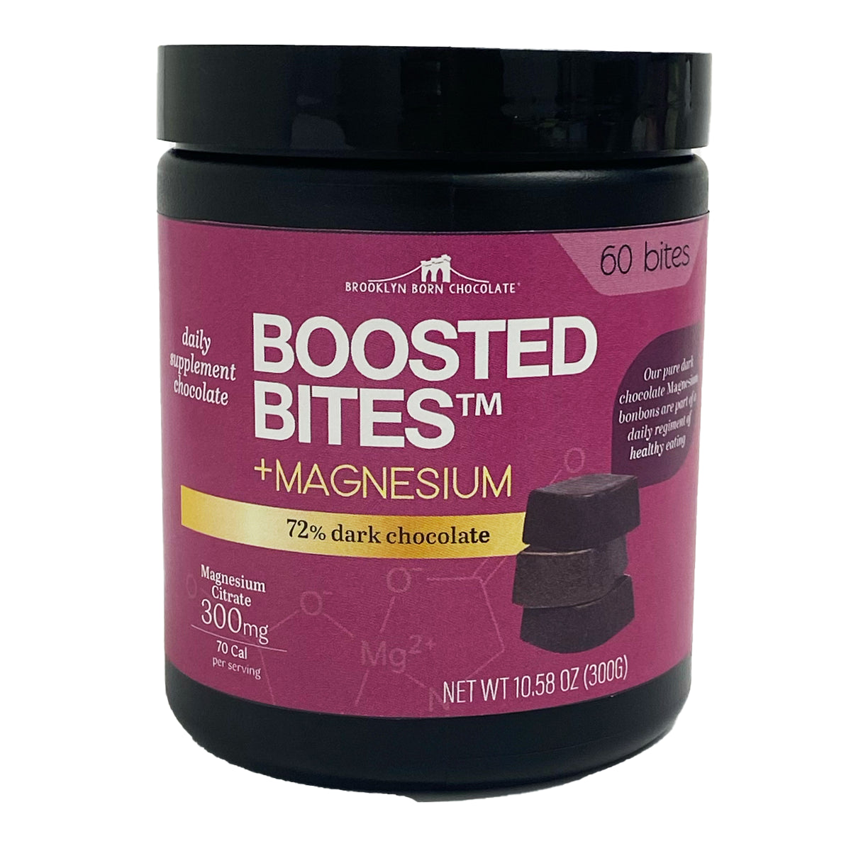 Brooklyn Born Chocolate - Boosted Bites +Magnesium 72% Dark Chocolate