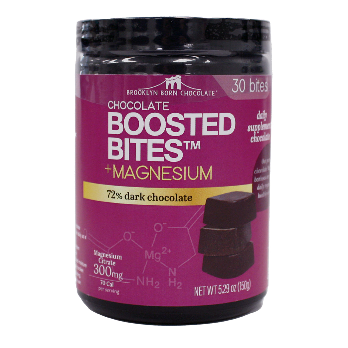 Brooklyn Born Chocolate - Boosted Bites +Magnesium 72% Dark Chocolate
