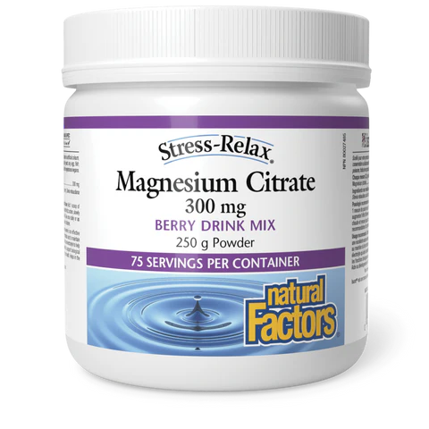 Natural Factors - Magnesium Citrate Berry - 300mg 250g
