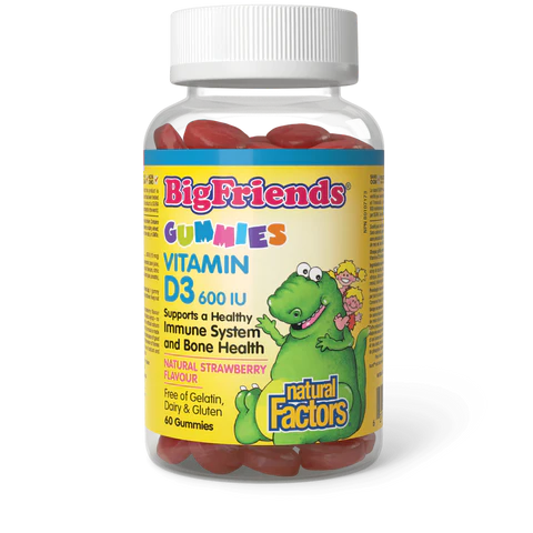 Natural Factors - Big Friends Vitamin D3 Gummies 600IU - 60 Gummies